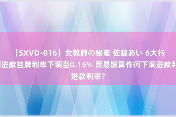 【SXVD-016】女教師の秘蜜 佐藤あい 6大行活期进款挂牌利率下调至0.15% 贸易银算作何下调进款利率？