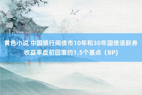 黄色小说 中国银行间债市10年和30年国债活跃券收益率盘初回落约1.5个基点（BP)