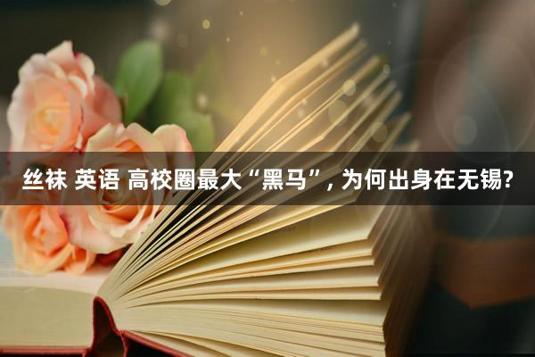 丝袜 英语 高校圈最大“黑马”, 为何出身在无锡?
